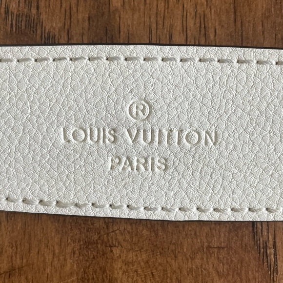 White Monogram Perforated Leather Shoulder Bag - Picture 4 of 14